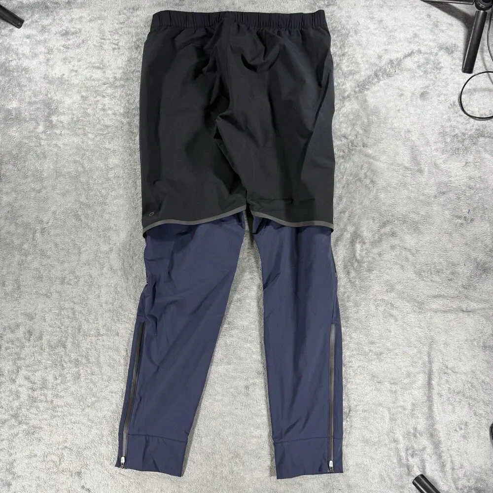On Running Waterproof Ultra Pants Large Navy Black Trail Rain Outdoors